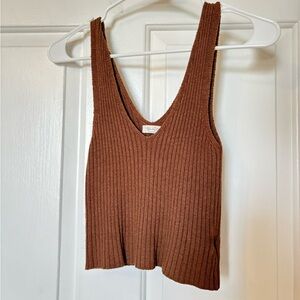 John Galt V Neck Knit Sweater Tank